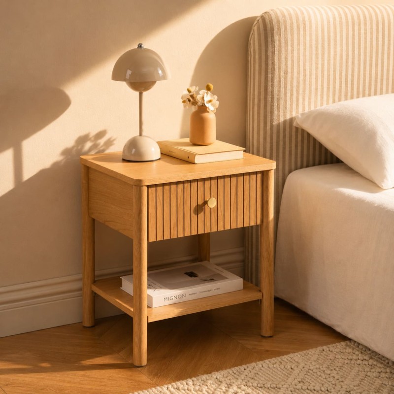 Table de chevet CLEO placage chêne