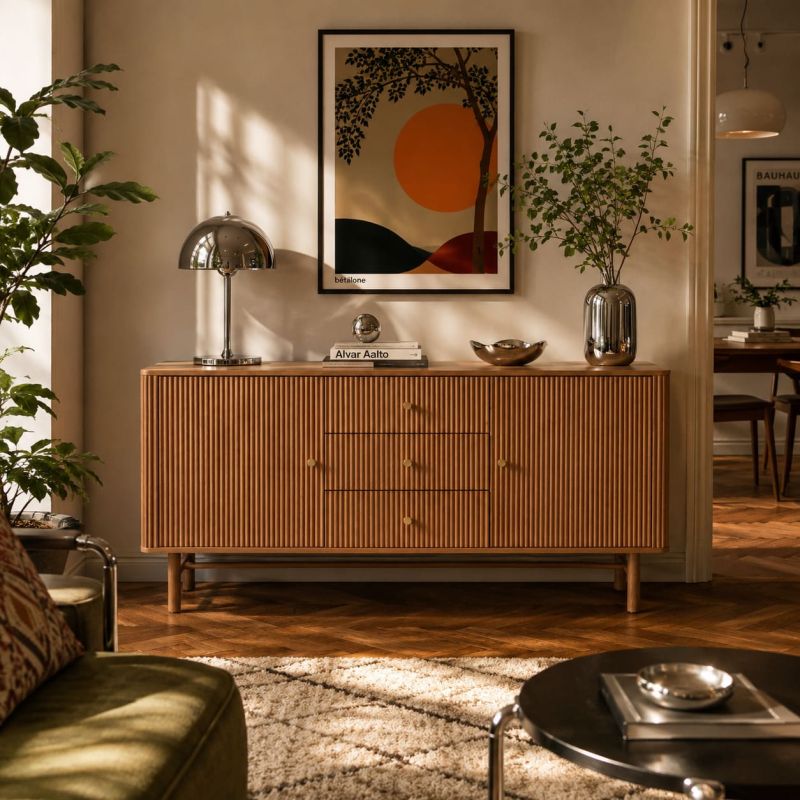 Buffet SKANSEN chêne 2 portes 160cm