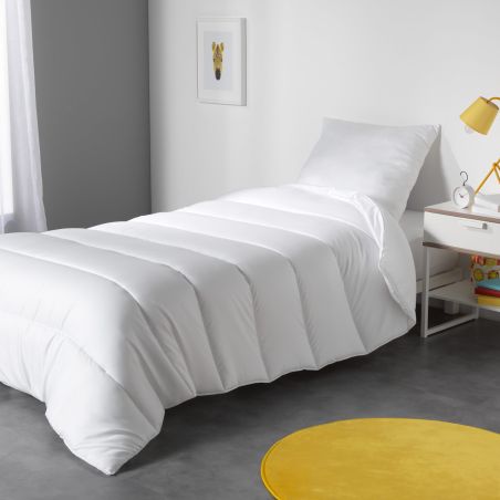 Couette CONFORT 140x200 cm blanche 1 personne