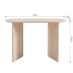 Console KARIA effet laqué beige