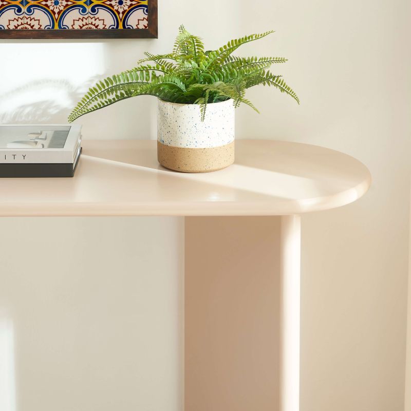 Console KARIA effet laqué beige