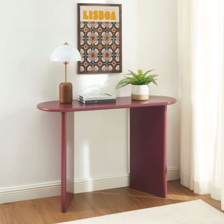 Console KARIA effet laqué bordeaux