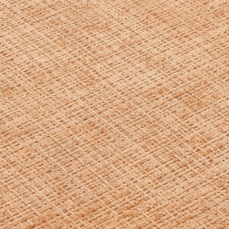 Canapé d'angle convertible et réversible JONEA 4 places tissu texturé terracotta