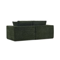 Canapé modulaire compressé KENA 4 places tissu bouclette zebré vert