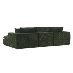 Canapé modulaire compressé KENA 4 places tissu bouclette zebré vert