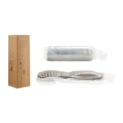 Canapé modulaire compressé KENA 4 places tissu bouclette zebré marron