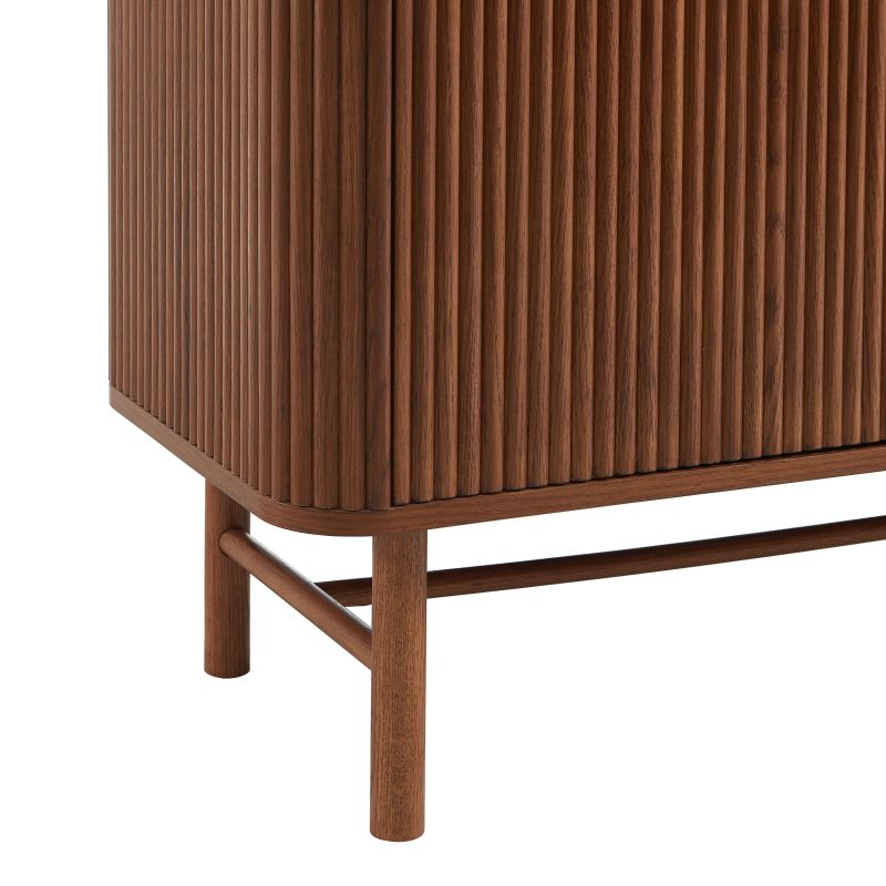 Buffet SKANSEN placage chêne teinté noyer 160cm