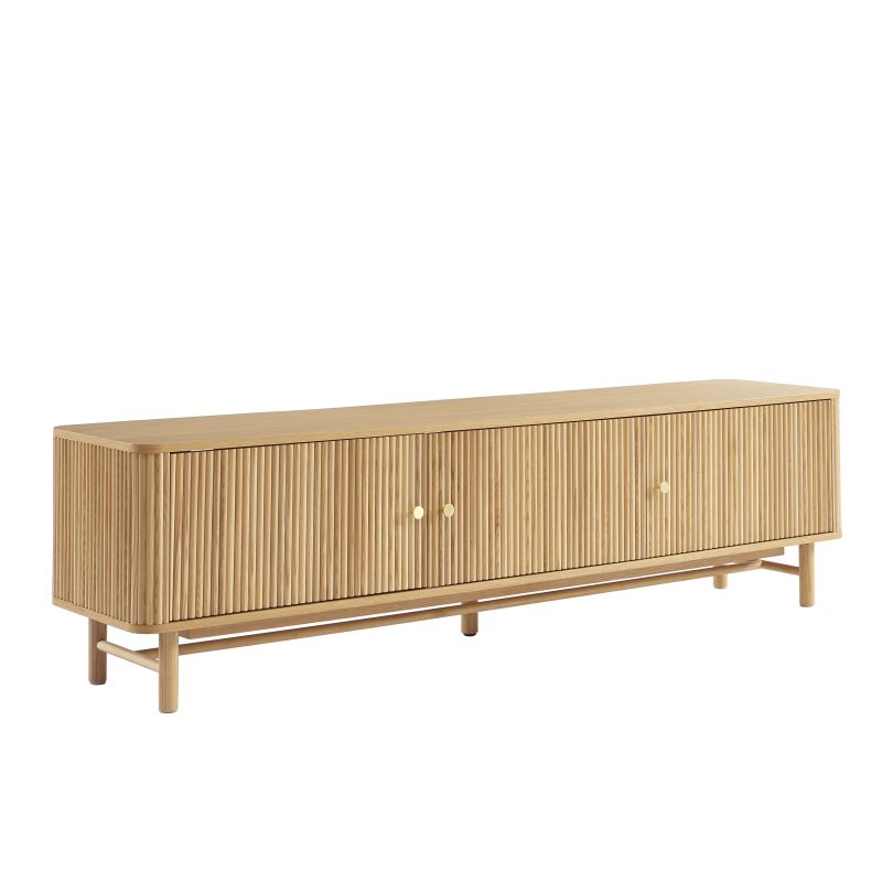 Meuble TV SKANSEN placage chêne 180 cm