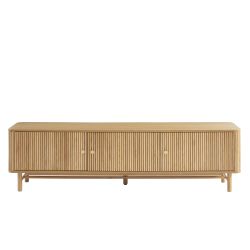 Meuble TV SKANSEN placage chêne 180 cm