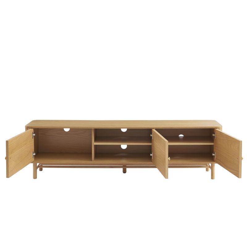 Meuble TV SKANSEN placage chêne 180 cm