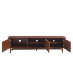 Meuble TV SKANSEN placage chêne teinté noyer 180 cm