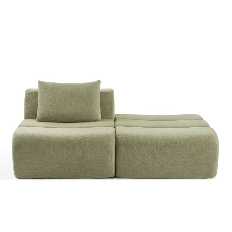 Chauffeuse PANTONE 1 place tissu vert amande
