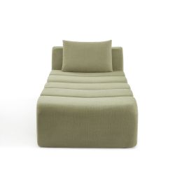 Chauffeuse PANTONE 1 place tissu vert amande
