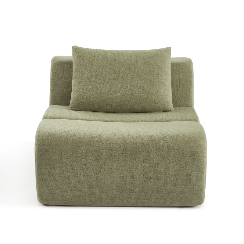 Chauffeuse PANTONE 1 place tissu vert amande
