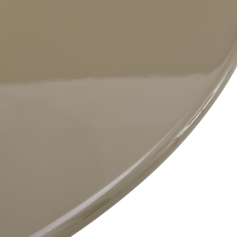 Table de séjour ronde NORI laquée brillante vert sepia 120cm