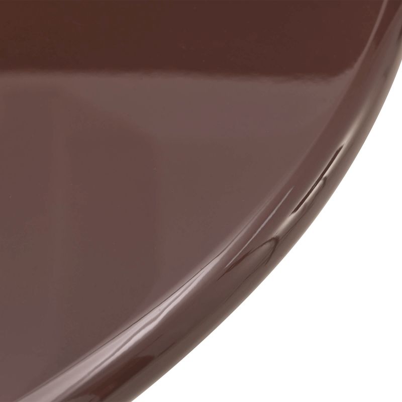 Table de séjour NORI laquée brillante marron chocolat 200cm