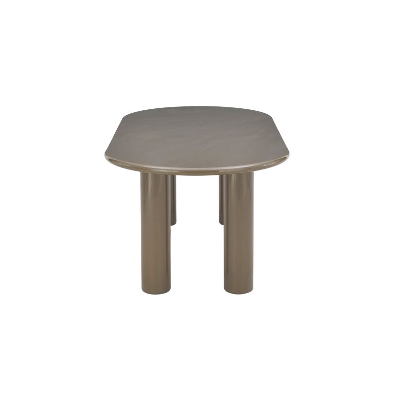 Table de séjour NORI laquée brillante vert sepia 200cm