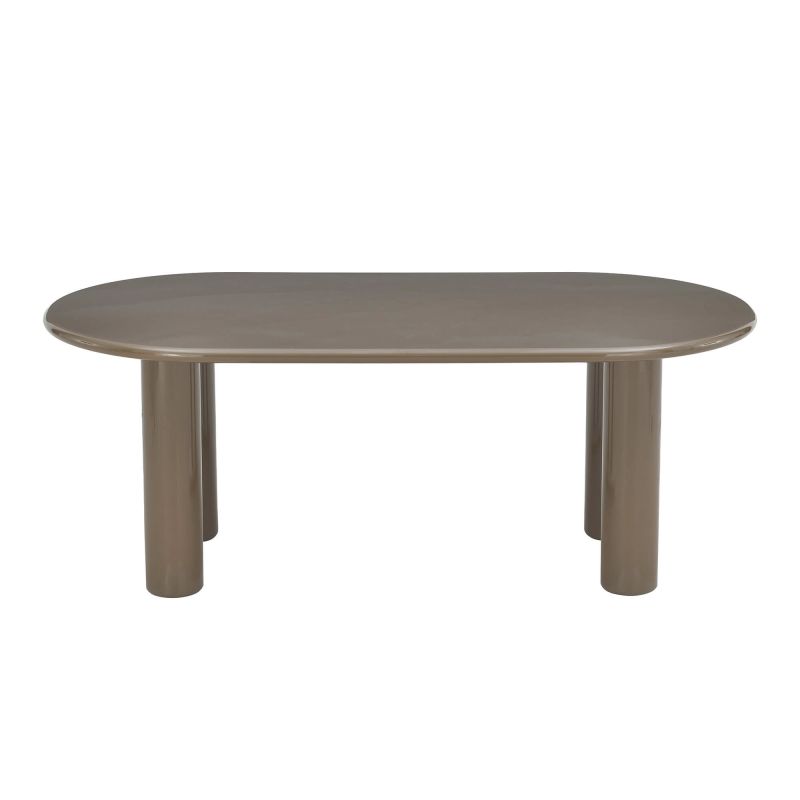 Table de séjour NORI laquée brillante vert sepia 200cm