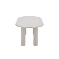 Table de séjour NORI laquée brillante beige argile 200cm