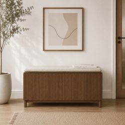 Banc à chaussures ORCA effet noyer