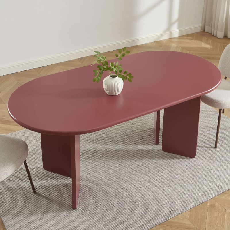 Table à manger ovale SONIA laquée cerise