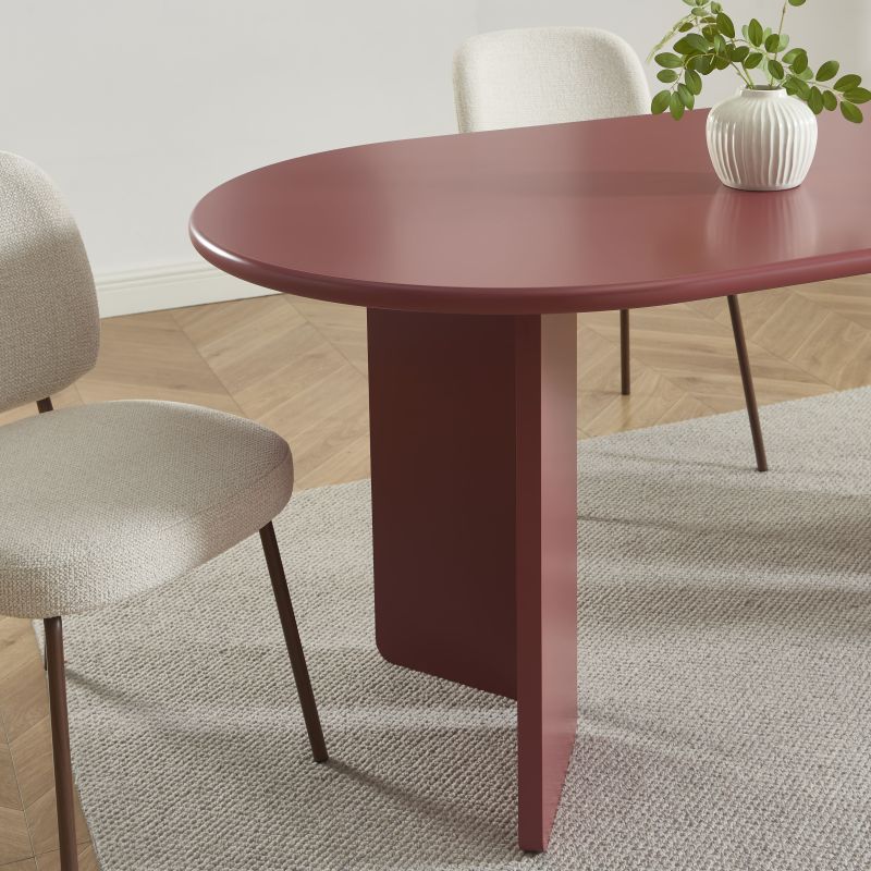 Table à manger ovale SONIA laquée cerise
