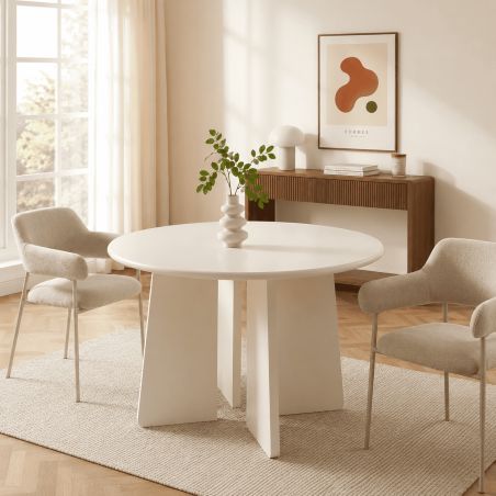 Table à manger JALIA laquée cachemire