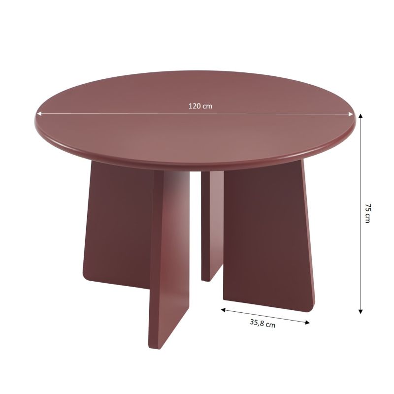 Table à manger JALIA laquée cerise
