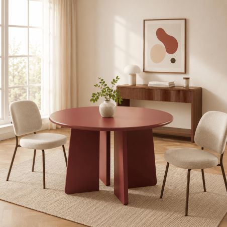 Table à manger JALIA laquée cerise
