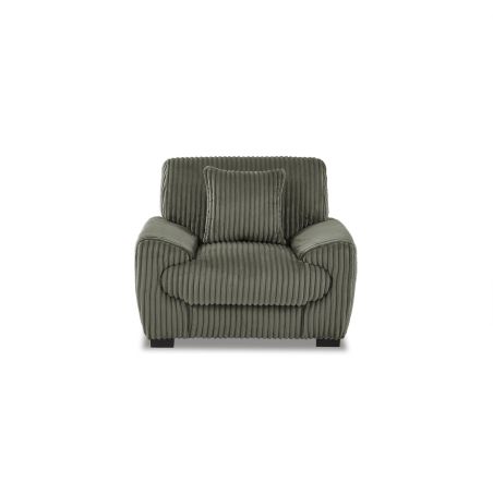 Fauteuil fixe ADEA 1 place velours côtelé vert