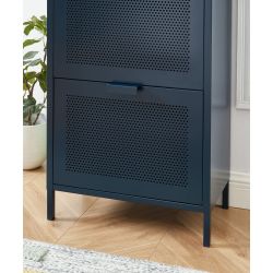 Meuble à chaussures PANTONE métal bleu nuit