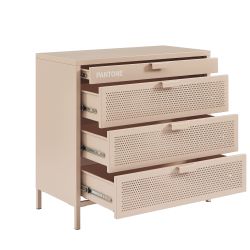 Commode PANTONE 4 tiroirs métal rose blush 80cm