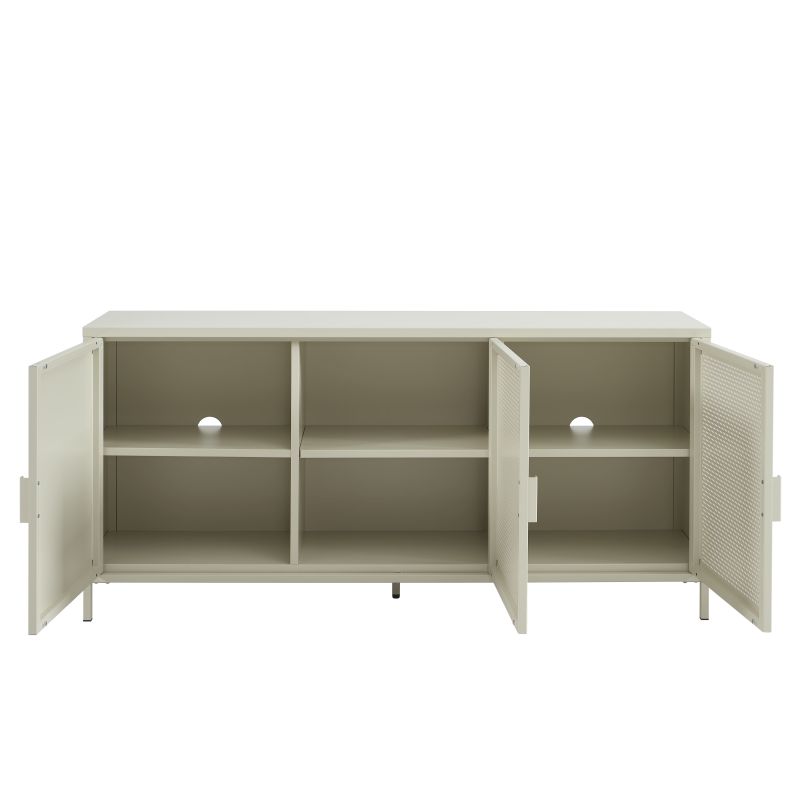 Buffet PANTONE 3 portes métal beige sable 160cm