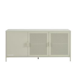 Buffet PANTONE 3 portes métal beige sable 160cm