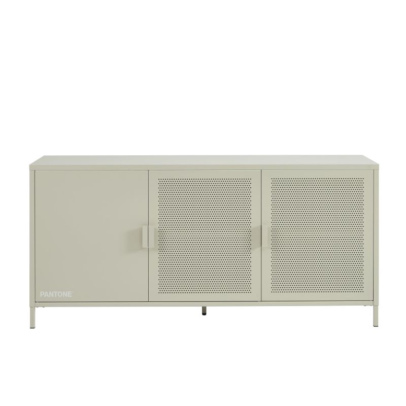 Buffet PANTONE 3 portes métal beige sable 160cm