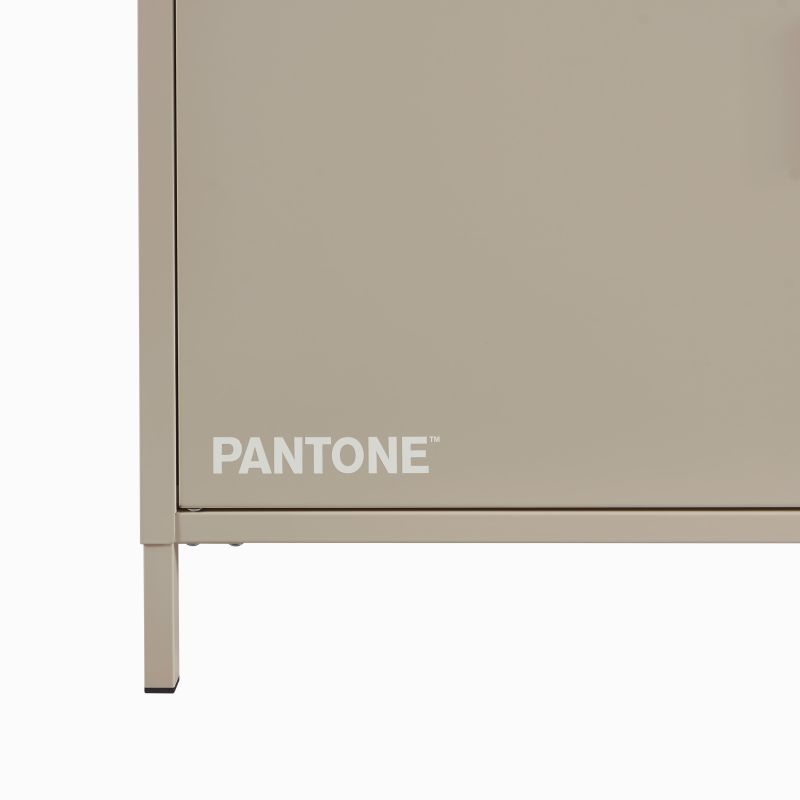 Buffet PANTONE 3 portes métal taupe 160cm