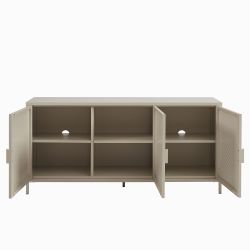 Buffet PANTONE 3 portes métal taupe 160cm