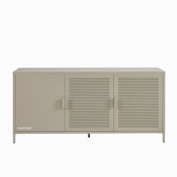 Buffet PANTONE 3 portes métal taupe 160cm