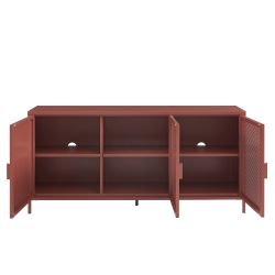 Buffet PANTONE 3 portes métal terracotta 160cm