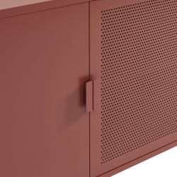 Buffet PANTONE 3 portes métal terracotta 160cm