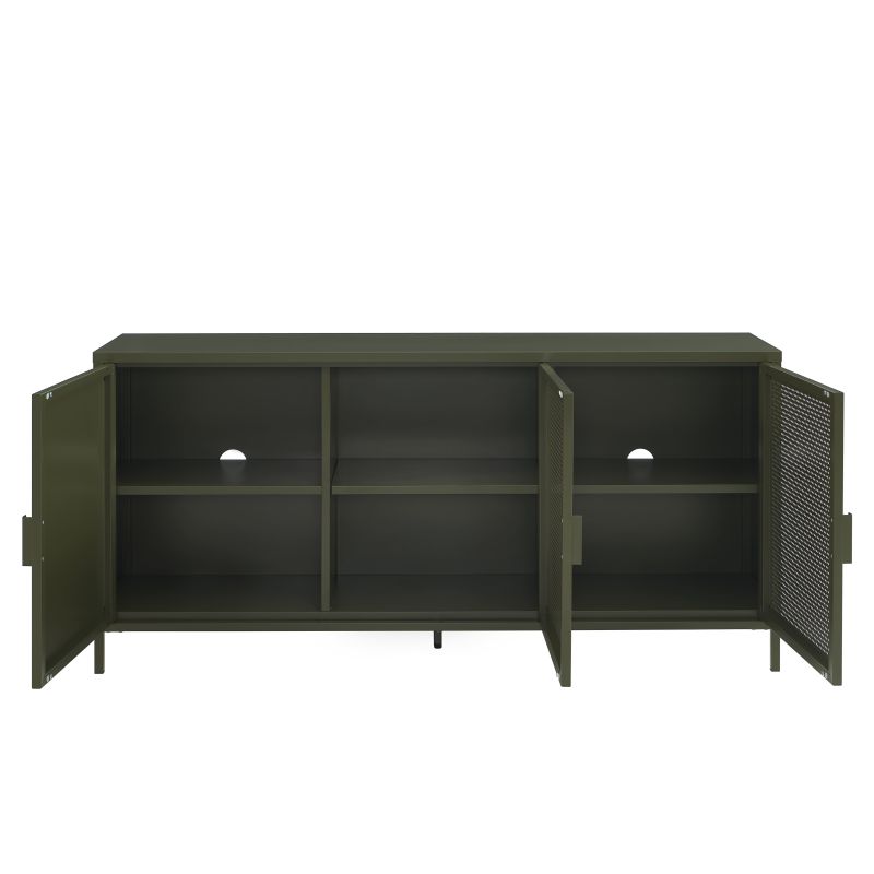 Buffet PANTONE 3 portes métal vert olive 160cm