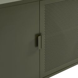 Buffet PANTONE 3 portes métal vert olive 160cm