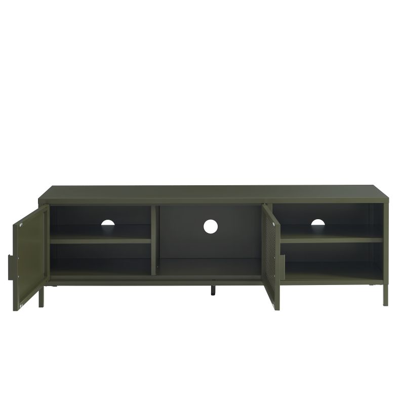 Meuble TV PANTONE métal vert olive 160cm
