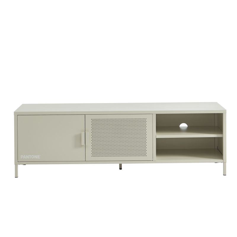 Meuble TV PANTONE métal beige sable 160cm