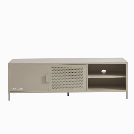 Meuble TV PANTONE métal taupe 160cm