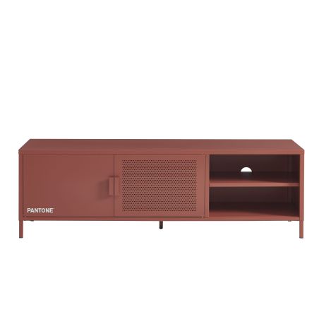 Meuble TV PANTONE métal terracotta 160cm