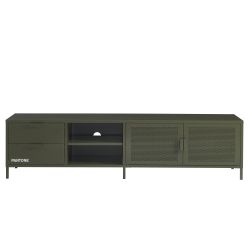 Meuble TV PANTONE métal vert olive 200cm
