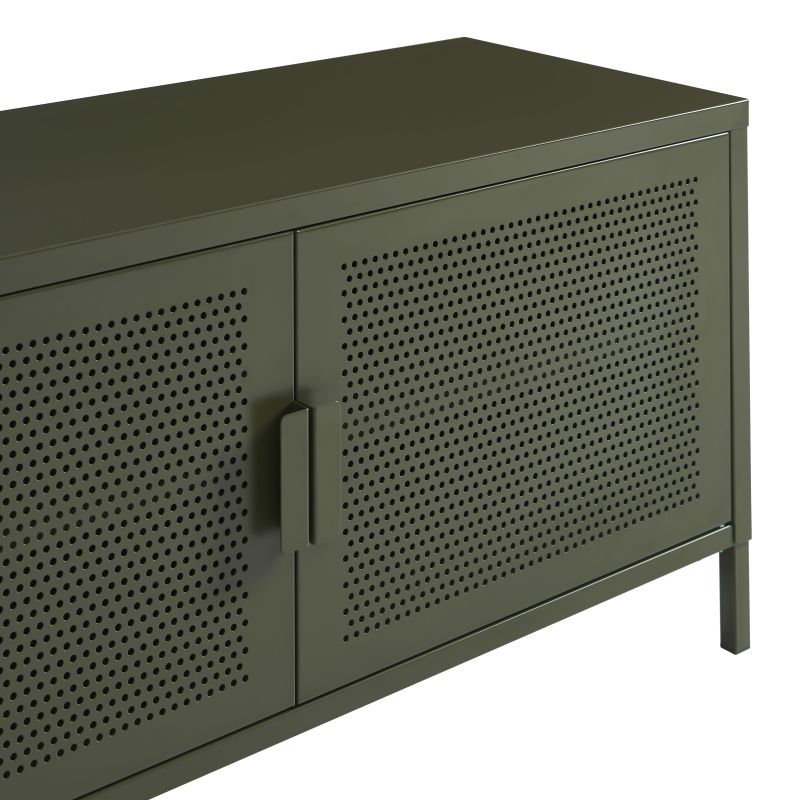 Meuble TV PANTONE métal vert olive 200cm