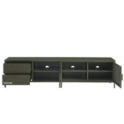 Meuble TV PANTONE métal vert olive 200cm