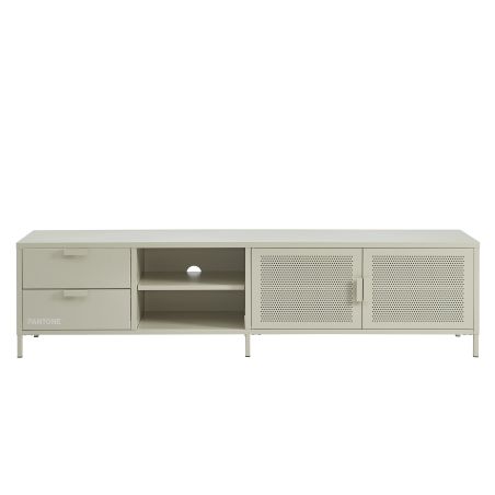 Meuble TV PANTONE métal beige sable 200cm